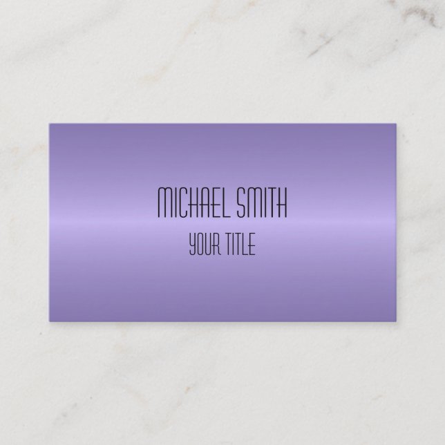 Carte De Visite Élégant professionnel moderne Lavender Blur (Devant)