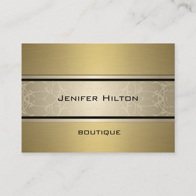 Carte De Visite Élégant professionnel moderne luxe doré (Devant)