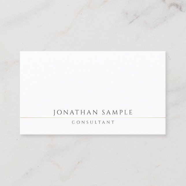 Carte De Visite Élégant Professionnel Moderne Modèle Consultant (Devant)