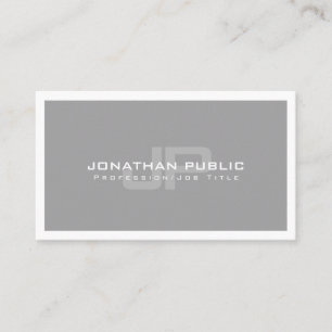 Carte De Visite Élégant professionnel Moderne Monogramme Plain ten