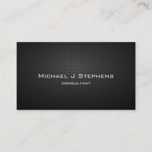 Carte De Visite Élégant professionnel moderne Noir simple