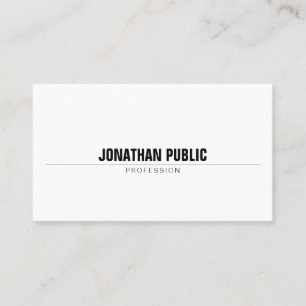 Carte De Visite Élégant Professionnel Moderne Simple Chic Plain