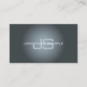 Carte De Visite Élégant Professionnel Monogramme Minimaliste Simpl