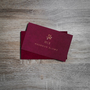 Carte De Visite Élégant Professionnel Simple Bourgogne