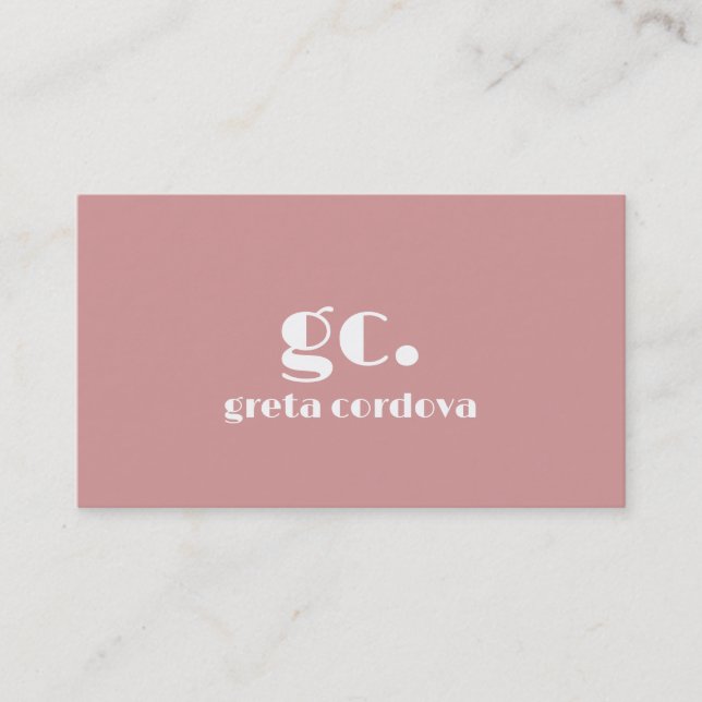 Carte De Visite Élégant Professionnel Simple Monogramme Minimalist (Devant)