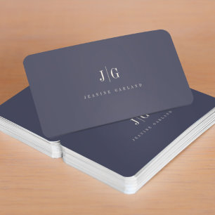 Carte De Visite Élégant professionnel simple Monogramme minimalist