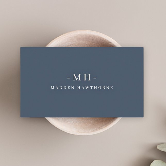 Carte De Visite Élégant professionnel simple Monogramme minimalist (Créateur téléchargé)