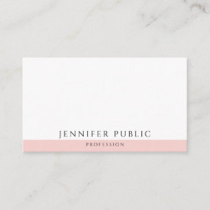 Carte De Visite Élégant professionnel tendance rose rose moderne