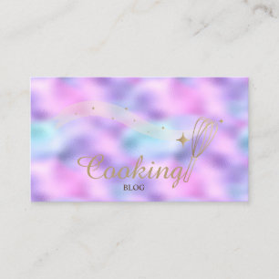 Carte De Visite Élégant professionnel, Whisk, Holographique Cuisin