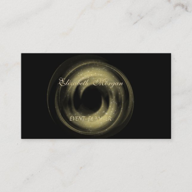 Carte De Visite Élégant Proffesional Élégant -Noir (Devant)