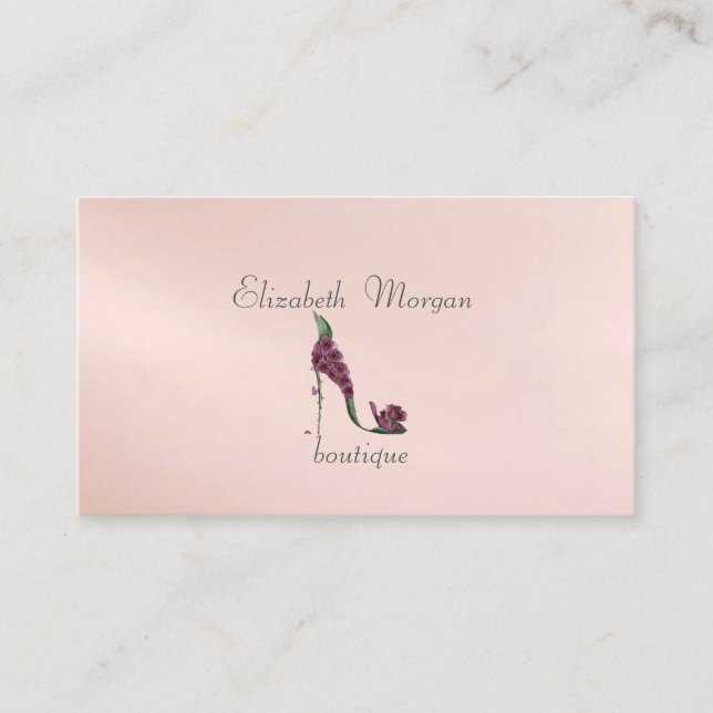 Carte De Visite Élégant Proffesional Stylish - Talon Floral (Devant)