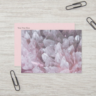 Carte De Visite Elégant Quartz rose Gem Esprit corps esprit énergi