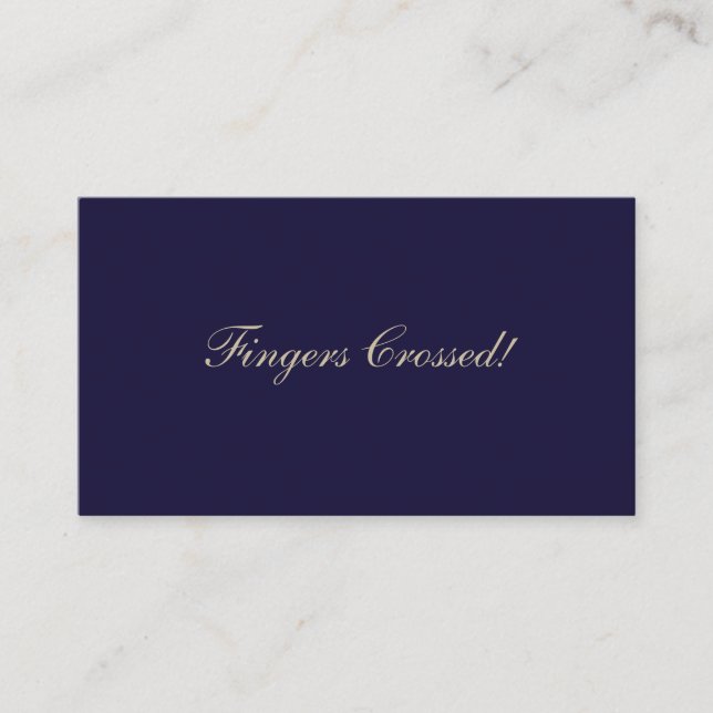 Carte De Visite Elégant Raffle Billet Navy Blue (Devant)
