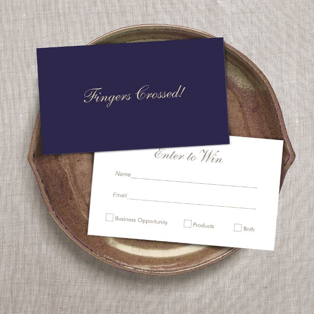 Carte De Visite Elégant Raffle Billet Navy Blue (Créateur téléchargé)