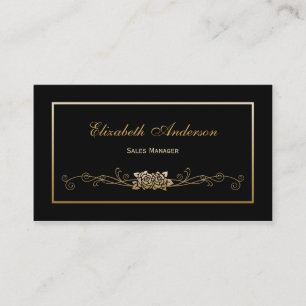 Carte De Visite Élégant responsable des ventes au détail des Roses