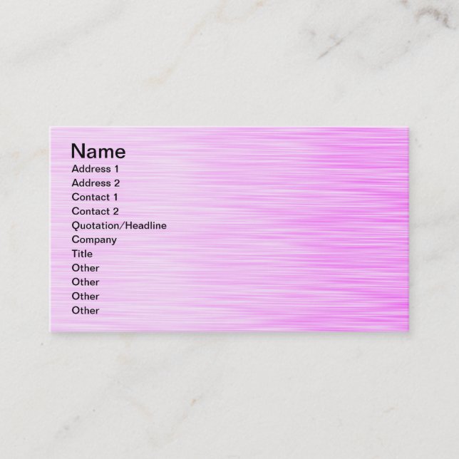 Carte De Visite Élégant rose (Devant)