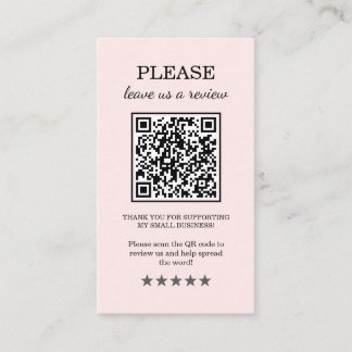 Carte De Visite Élégant Rose Blush Laisser Un Avis