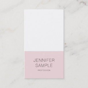 Carte De Visite Elégant rose élégant design moderne tendance Plain