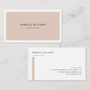 Carte De Visite Élégant Rose frontière professionnel et minimalist