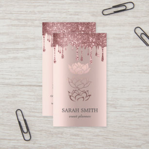 Carte De Visite Elégant Rose Gold Drivers Lotus