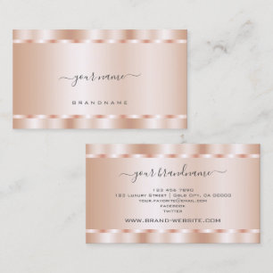Carte De Visite Élégant Rose Gold Effet Glamor Professionnel