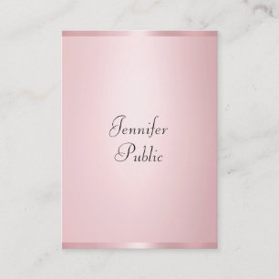 Carte De Visite Élégant Rose Gold Moderne Calligraphie Professionn