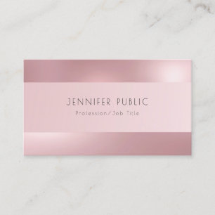 Carte De Visite Élégant Rose Gold Professional Modèle moderne