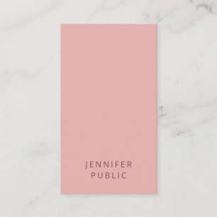 Carte De Visite Élégant rose vert Modèle moderne Design simple