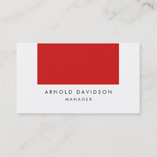 Carte De Visite Élégant Rouge Blanc Rouge Professionnel