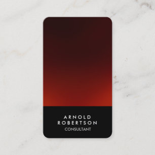Carte de visite élégant rouge de noir de coin