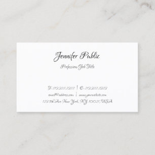 Carte De Visite Élégant script de calligraphie Texte Modèle modern