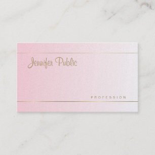 Carte De Visite Élégant script main Calligraphié Modèle tendance