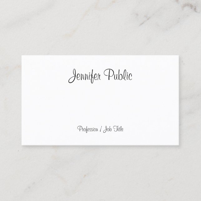 Carte De Visite Élégant Script manuscrit Moderne Design élégant Ch (Devant)