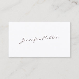 Carte De Visite Élégant Script manuscrit Moderne Luxe tendance