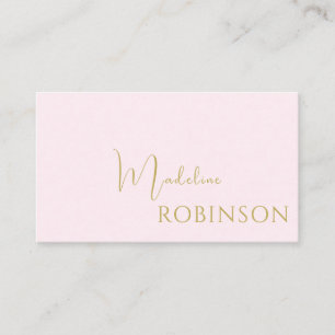 Carte De Visite Élégant script minimaliste rose vif