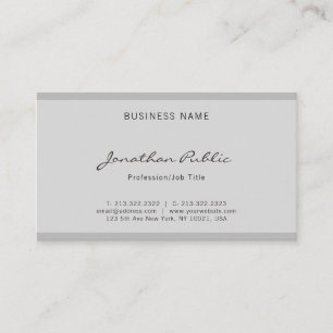 Carte De Visite Élégant Script Professionnel Simple