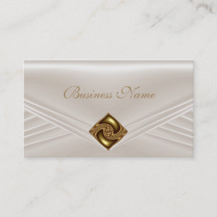 Carte De Visite Elégant Sepia Beige Amber Jewel