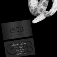 Élégant serpent noir Motif Couleurs foncées Monogr