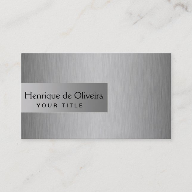 Carte De Visite Élégant Silver (Devant)