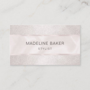 Carte De Visite Élégant Simple Blush Pink Professionnel Minimalist