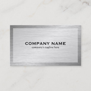 Carte De Visite Élégant Simple Brossé Faux Steel