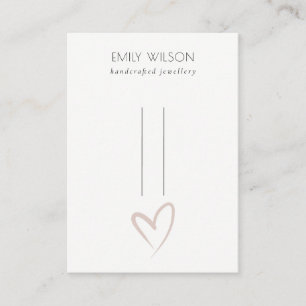 Carte De Visite Élégant simple Brouillard Coeur Hairclips Écran