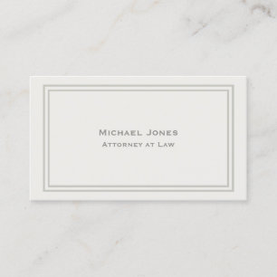 Carte De Visite Élégant Simple Clair Avocat Crème