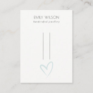 Carte De Visite Élégant simple Coeur Bleu Hairclips Écran