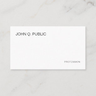 Carte De Visite Élégant Simple Design Moderne Professionnel Plain