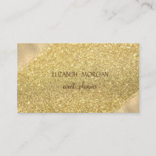 Carte De Visite Elégant Simple Faux Gold Parties scintillant Bokeh