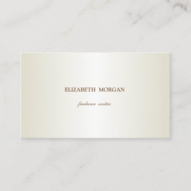 Carte De Visite Élégant simple, minimaliste (Devant)