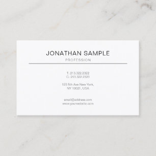 Carte De Visite Élégant Simple Moderne Conception Professionnelle