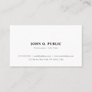 Carte De Visite Élégant Simple Moderne Minimaliste Créez votre pro