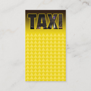 Carte De Visite Elégant skyline TAXI pour chauffeur de taxi